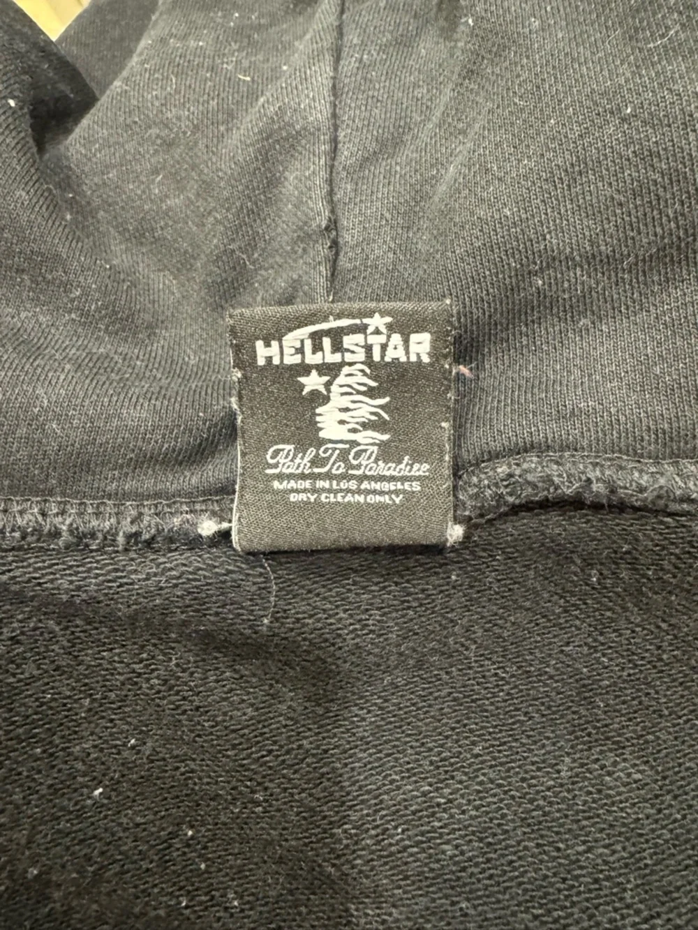 Hellstar Records Tour flame-print hoodie in faded black. - Picture 8 of 9